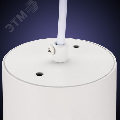 Светильник подвесной, ARTON, цилиндр, провод 1 м, 80х80х100 мм, LED 12 Вт, 960 Лм, 4200К, алюминий, белый - фото 6