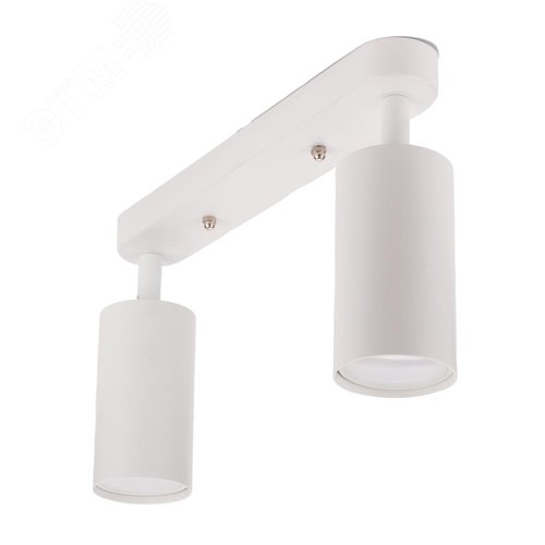 Светильник накладной, ARTON, поворотный, цилиндр, 260x55x160мм, 2хGU10, алюминий, белый - фото 2