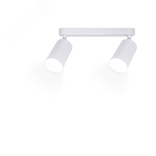 Светильник накладной, ARTON, поворотный, цилиндр, 260x55x160мм, 2хGU10, алюминий, белый - фото 4