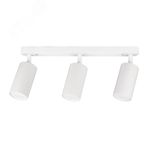 Светильник накладной, ARTON, поворотный, цилиндр, 350x55x160мм, 3хGU10, алюминий, белый - фото 1