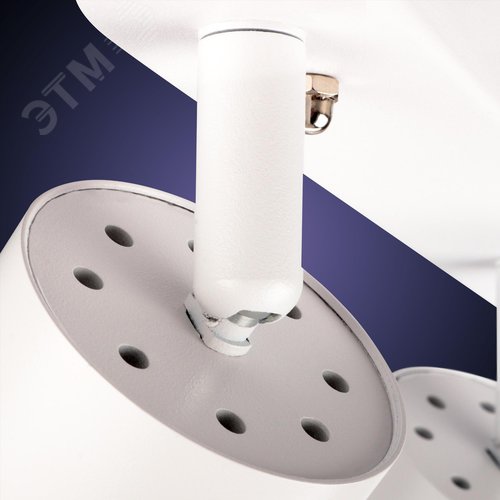 Светильник накладной, ARTON, поворотный, цилиндр, 350x55x160мм, 3хGU10, алюминий, белый - фото 7