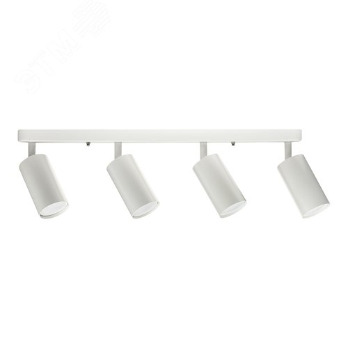 Светильник накладной, ARTON, поворотный, цилиндр, 500x55x160мм, 4хGU10, алюминий, белый - фото 1