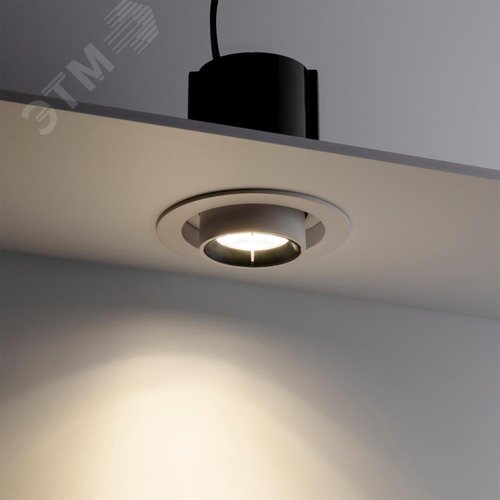 Светильник встраиваемый, ARTIN, выдвижной, поворотный, цилиндр, 90х90х92мм, LED 10Вт, 800Лм, 4200К, алюминий, белый - фото 7