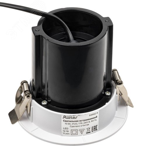 Светильник встраиваемый, ARTIN, выдвижной, поворотный, цилиндр, 90х90х92мм, LED 10Вт, 800Лм, 4200К, алюминий, белый - фото 8