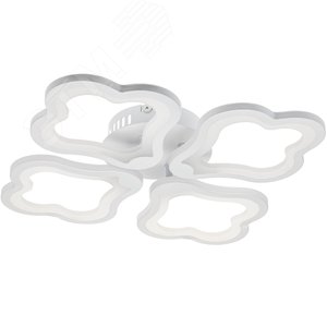 Люстра потолочная светодиодная, CARINO, 380x380x67мм, 62Вт, 2700К/4200К/6500К, 32м?, белый - фото 1