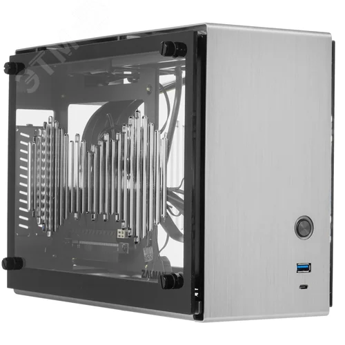 Изображение товара Корпус для ПК M2 mini (Silver), Slim (S.F.F.), Mini-ITX, серебристый (шт)