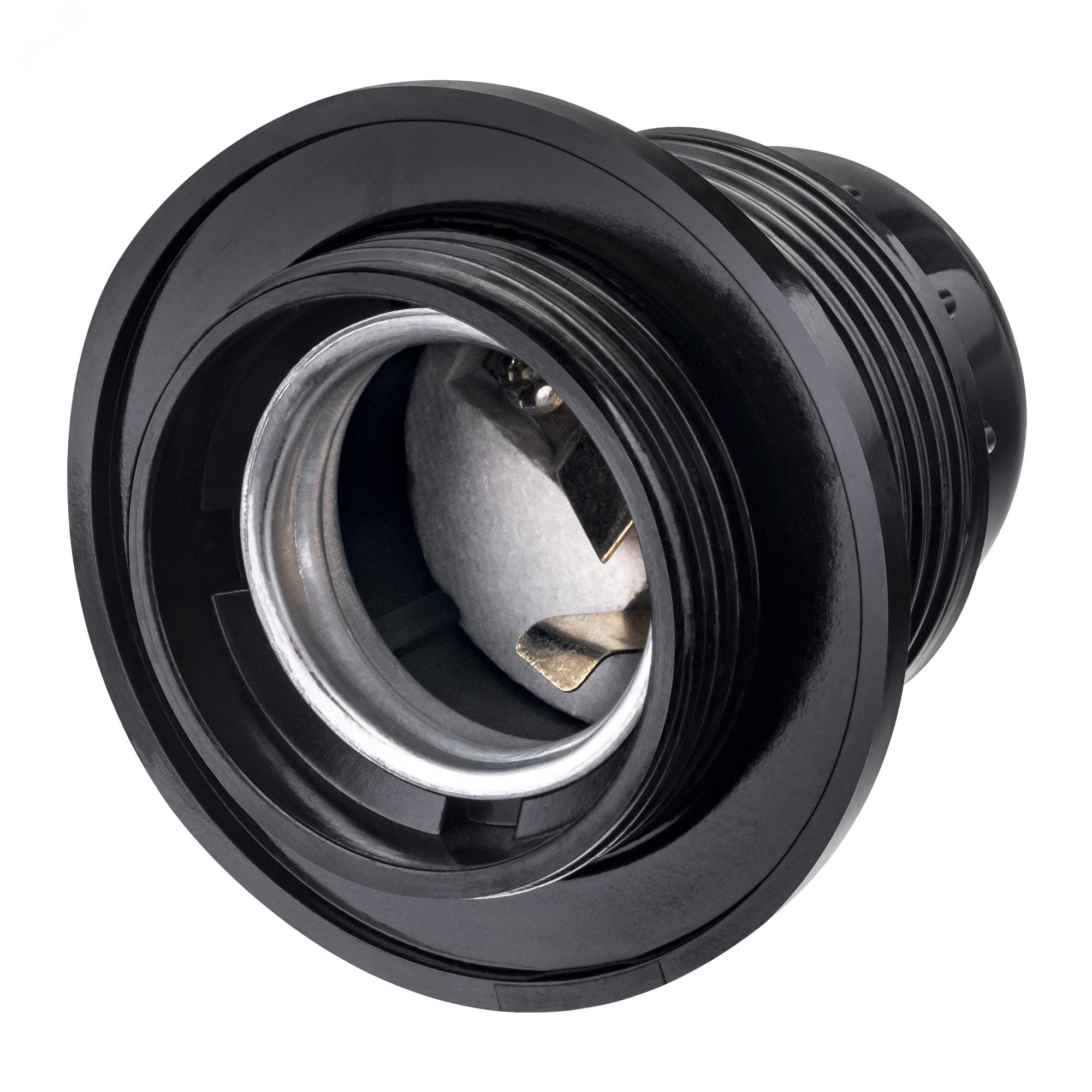 Изображение товара Патрон Е27 Duwi 24610 7 с ПВХ кольцом черный