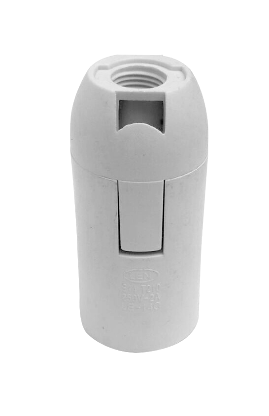 Патрон Е14, ПВХ термостойкий, белый