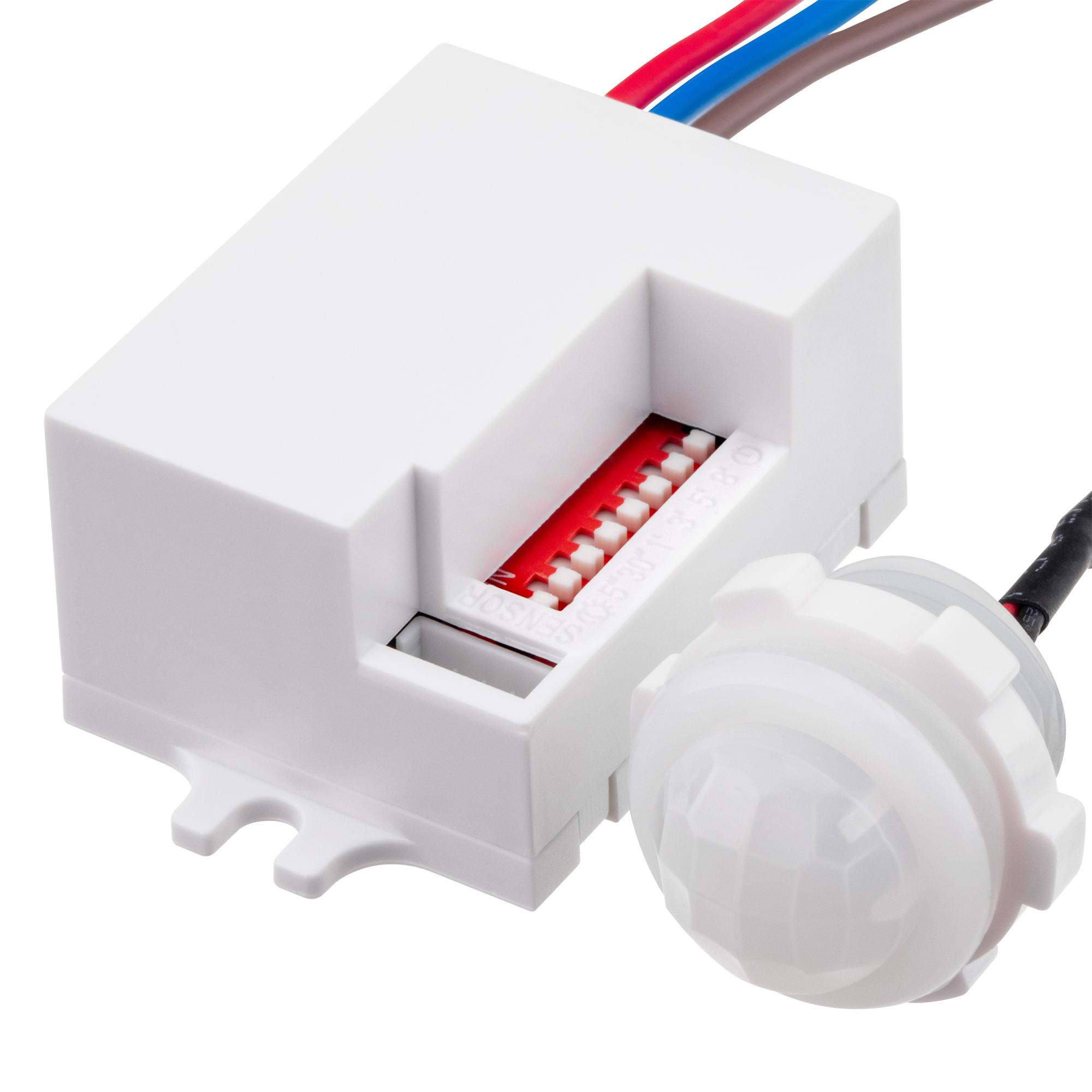 Датчик движения выносной, скрытый монтаж, DV-03, Невидимка, 360, 5-480с, 6м, 800Вт, IP65, белый