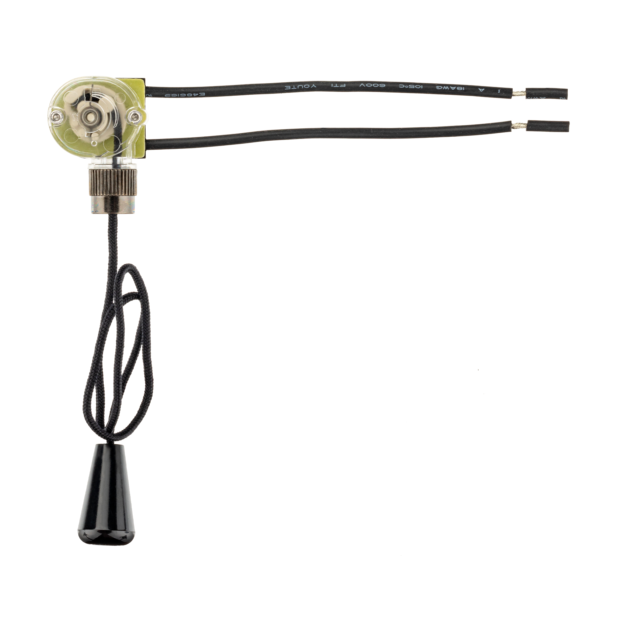 Выключатель, шнуровой, 250мм, 3А, черный