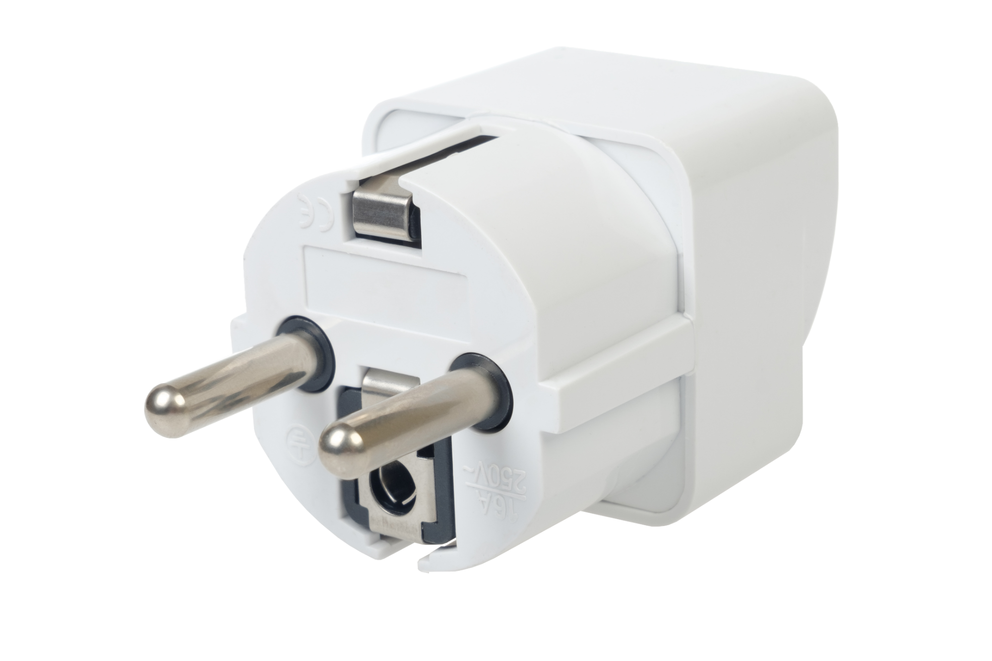 Адаптер на 1 гнездо, универсальный, с заземлением, 16 A, 230 В, 3680 Вт, IP20, белый