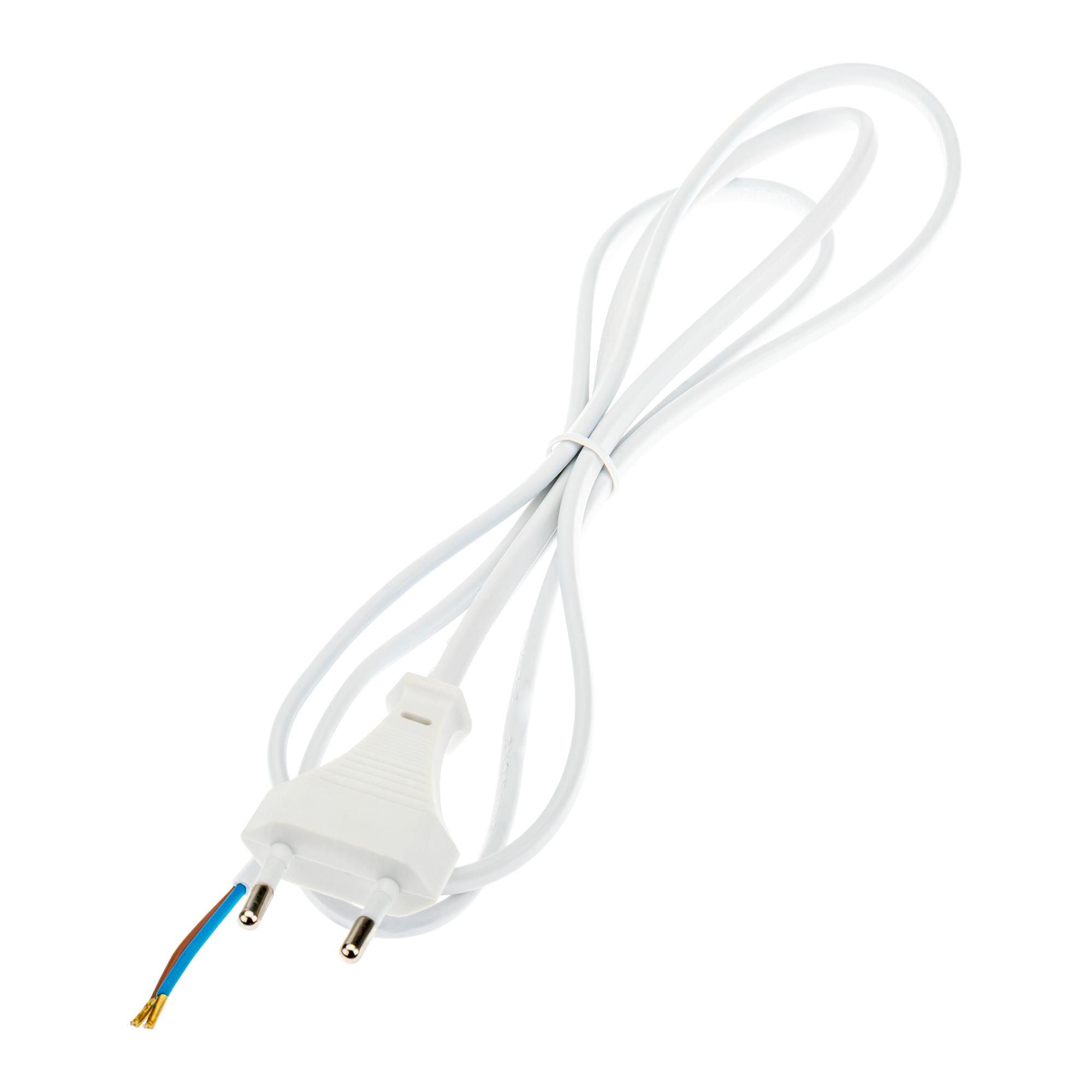 Провод с евроштекером, 1.5м, 2.5А, белый