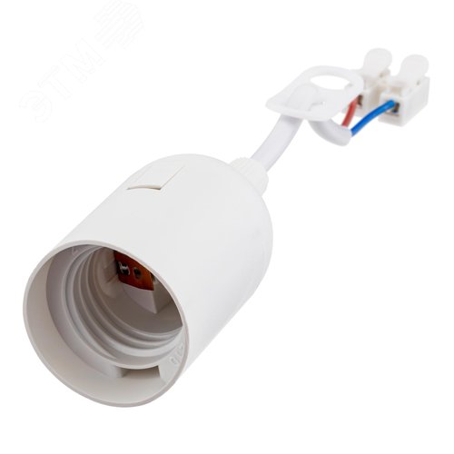 Патрон для ремонтных работ, Е27, ПВХ, с клеммной колодкой, белый - фото 1