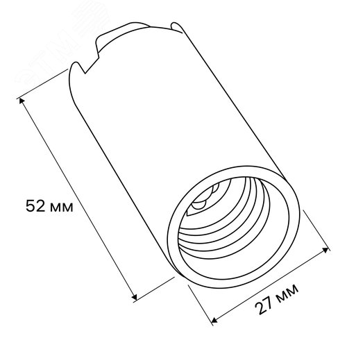 Патрон карболитовый, Е14, черный - фото 10