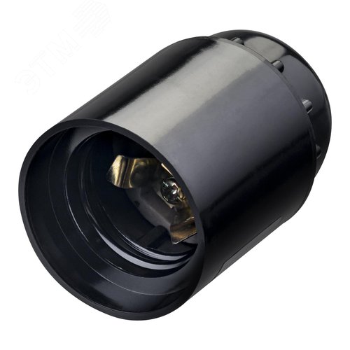 Патрон Е27, карболитовый, черный - фото 1