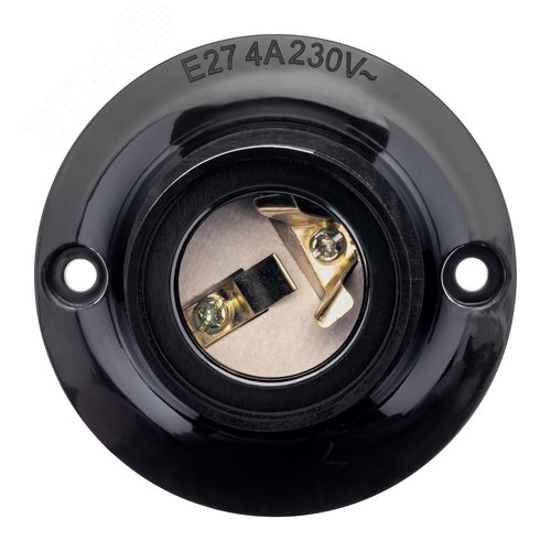 Патрон Е27, карболитовый, потолочный, прямой, гладкий - фото 5