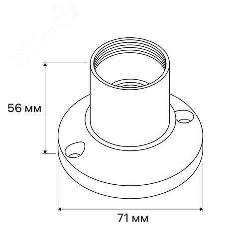 Патрон Е27, карболитовый, потолочный, прямой, гладкий - фото 11