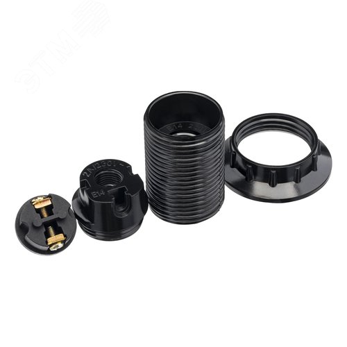 Патрон Е14, карболитовый с кольцом, черный - фото 7