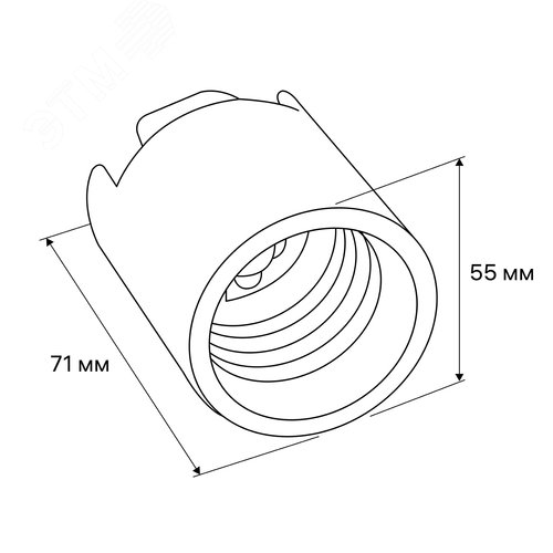 Патрон E40, керамический, бежевый - фото 9