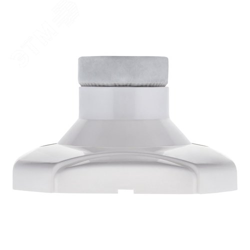 Патрон-основание E27, керамический, гладкий, белый - фото 3