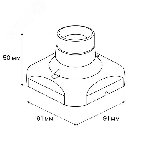 Патрон-основание E27, керамический, гладкий, белый - фото 9