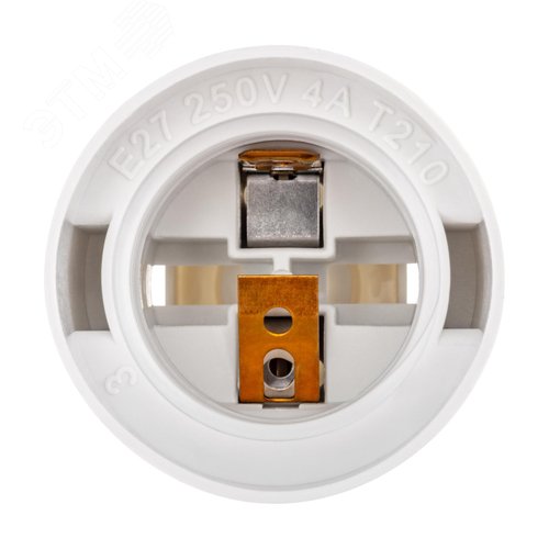 Патрон Е27, термостойкий пластик, белый - фото 5