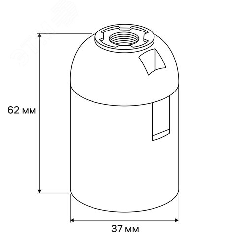 Патрон Е27, термостойкий пластик, белый - фото 9