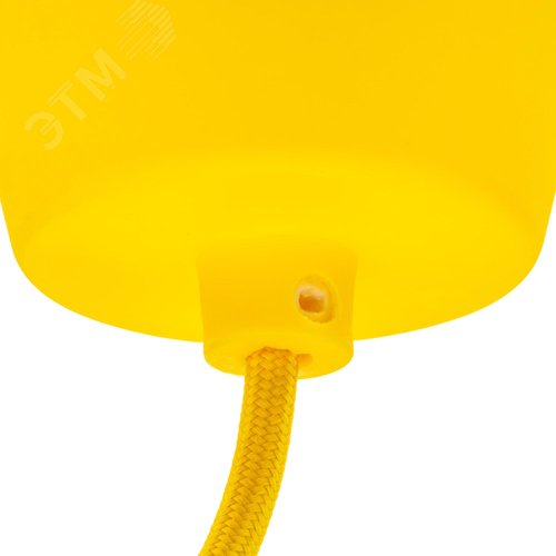 Патрон Е27 пластиковый с подвесом 1м, желтый, , REV - фото 3