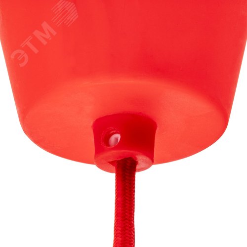 Патрон Е27 пластиковый с подвесом 1м, красный, , REV - фото 3