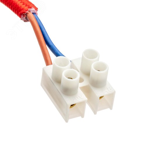 Патрон Е27 пластиковый с подвесом 1м, красный, , REV - фото 7