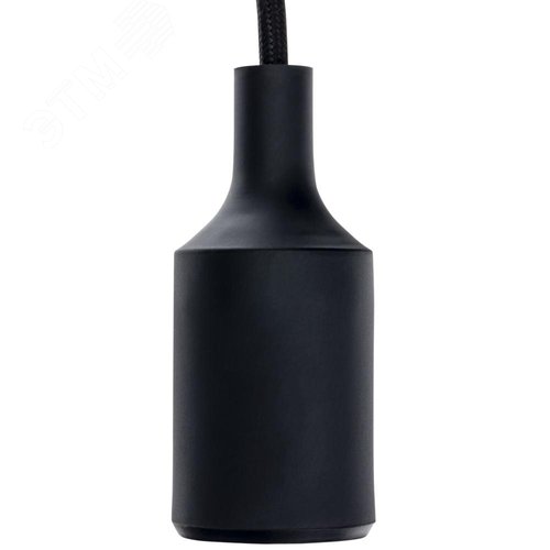 Патрон Е27 пластиковый с подвесом 1м, черный, , REV - фото 4