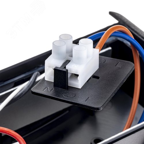 Светильник настенный, накладной, NUOVO LED, 170x42x78мм, 6Вт, термостойкий пластик, 3000К, IP54, черный, 6 лучей - фото 8