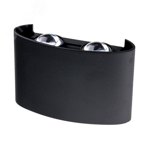 Светильник настенный, накладной, NUOVO LED, 110x40x78мм, 4Вт, термостойкий пластик, 4200К, IP54, черный, 4 луча - фото 1