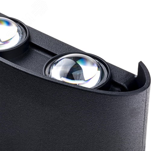 Светильник настенный, накладной, NUOVO LED, 110x40x78мм, 4Вт, термостойкий пластик, 4200К, IP54, черный, 4 луча - фото 5