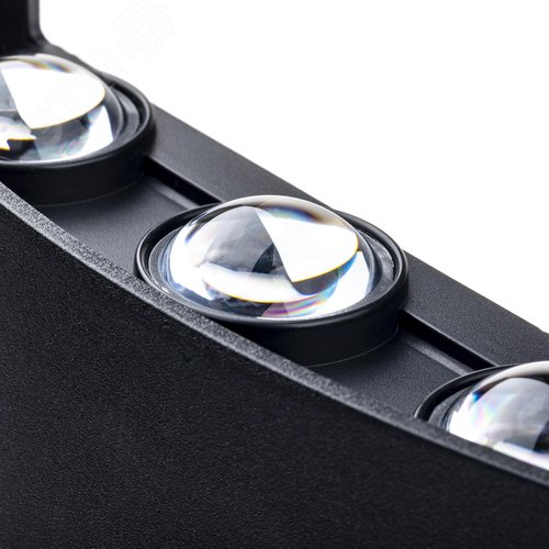 Светильник настенный, накладной, NUOVO LED, 170x42x78мм, 6Вт, термостойкий пластик, 4200К, IP54, черный, 6 лучей - фото 5