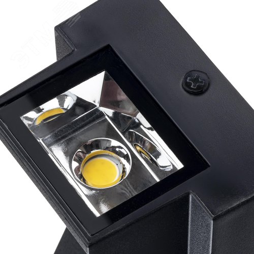 Светильник настенный, накладной, NUOVO LED, 180x65x140мм, 6Вт, термостойкий пластик, 3000К, IP54, черный, 2 луча - фото 6