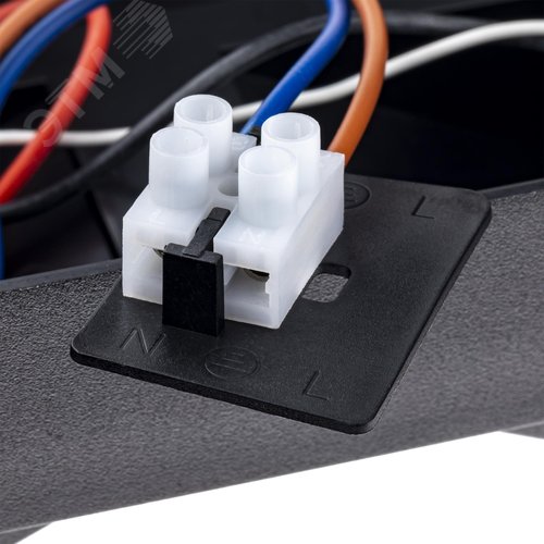 Светильник настенный, накладной, NUOVO LED, 180x65x140мм, 6Вт, термостойкий пластик, 4200К, IP54, черный, 2 луча - фото 8