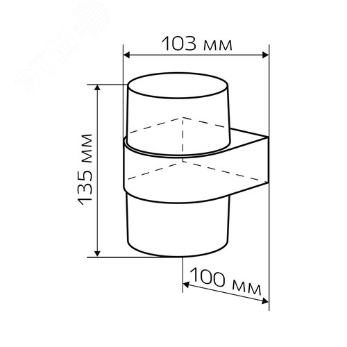 Светильник настенный, накладной, NUOVO LED, 103x100x135мм, 6Вт, термостойкий пластик, 4200К, IP54, черный - фото 10