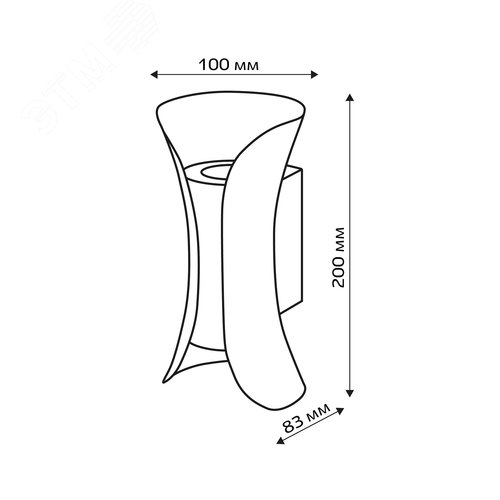 Светильник настенный, накладной, NUOVO LED, 100x83x200мм, 6Вт, термостойкий пластик, 3000К, IP54, черный, 2 луча - фото 11