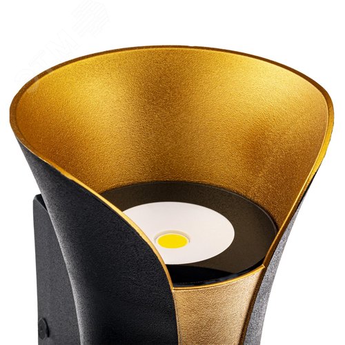 Светильник настенный, накладной, NUOVO LED, 100x83x200мм, 6Вт, термостойкий пластик, 4200К, IP54, черный, 2 луча - фото 4