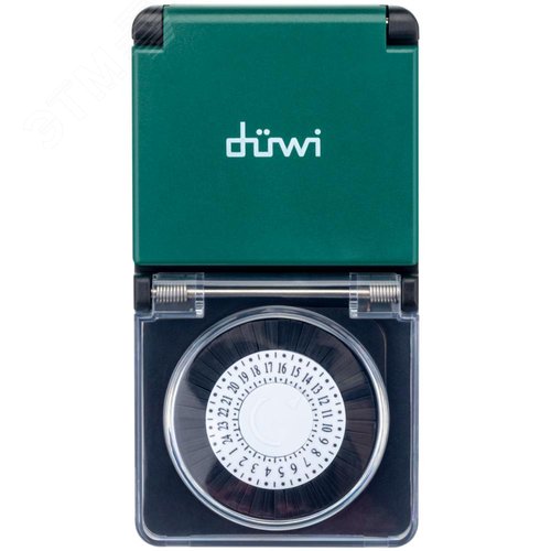 Таймер механический, суточный, влагозащищенный с крышкой, интервал включения 30 мин, 48 вкл/выкл в сутки, 3680 Вт, IP44, белый - фото 1