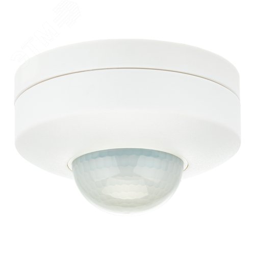 Датчик движения, потолочный/накладной, DDP-03, 3x detector, 360, 10-420с, 12м, 1200 Вт, IP20, белый - фото 1