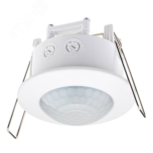 Датчик движения потолочный, встраиваемый под R63, DDV-02, 180, 10-420с, 6м, 1200 Вт, IP20, белый - фото 1