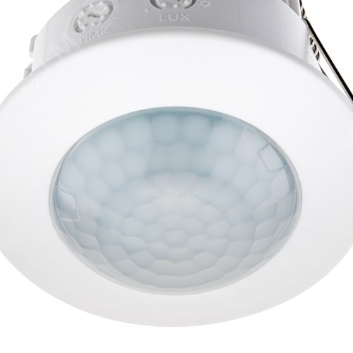 Датчик движения потолочный, встраиваемый под R63, DDV-02, 180, 10-420с, 6м, 1200 Вт, IP20, белый - фото 5