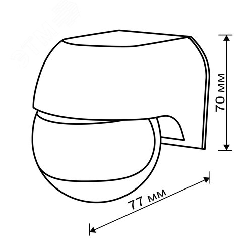 Датчик движения настенный, DD-03, 180, 10-900 секунд, 12 м, 800 Вт, IP44, черный - фото 10