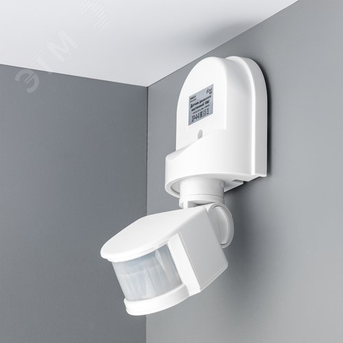 Датчик движения настенный, DD-01, 180, 10-420 секунд, 12 м, 1200 Вт, IP44, белый - фото 9