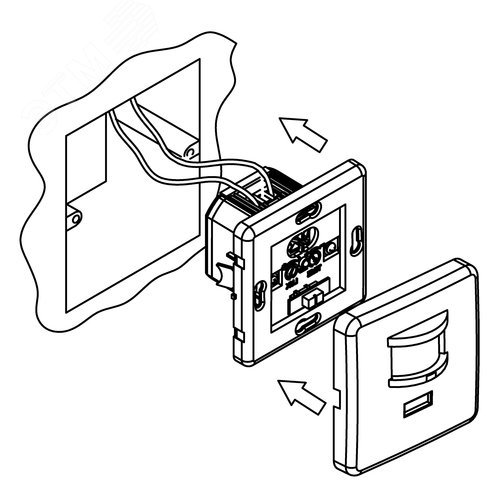 Датчик движения встраиваемый, DDV-05, 160, 10-420с, 9м, 200 Вт, IP20, белый - фото 10