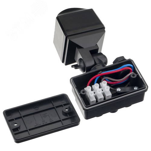 Датчик движения интегрируемый, для прожектора, DDF-01, 180, 10-420с, 12м, 1200Вт, IP44, черный - фото 7