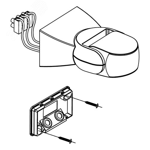 Датчик движения настенный, DD-02 180, 10-900 секунд, 12 м, 1200 Вт, IP65, белый - фото 10