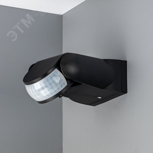 Датчик движения настенный, DD-02, 180, 10-900 секунд, 12 м, 1200 Вт, IP65, черный - фото 9